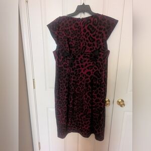 RACHEL Rachel Roy Black and Red Midi Dress